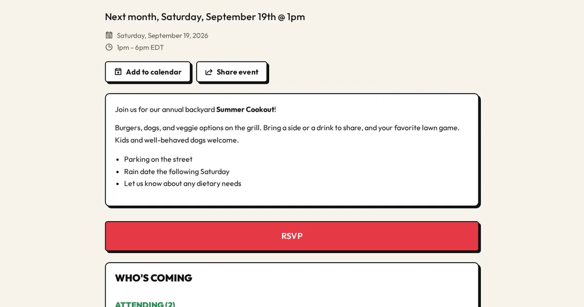 RSVP hero